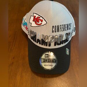 New Era 9Forty Hat KC Chiefs Conference Champions Super Bowl LVII Gray Black